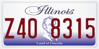 IL license plate Z408315