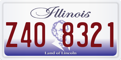 IL license plate Z408321