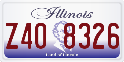IL license plate Z408326