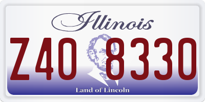 IL license plate Z408330