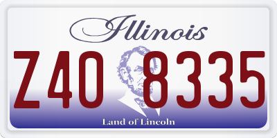 IL license plate Z408335