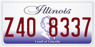 IL license plate Z408337
