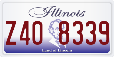 IL license plate Z408339