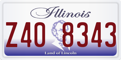 IL license plate Z408343