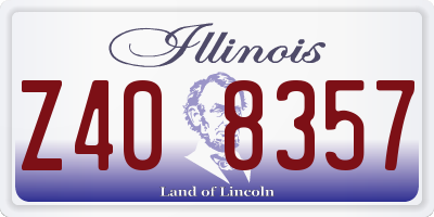IL license plate Z408357