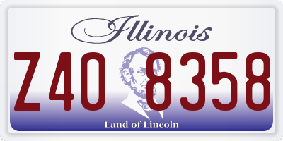 IL license plate Z408358