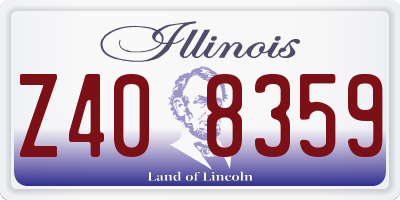 IL license plate Z408359