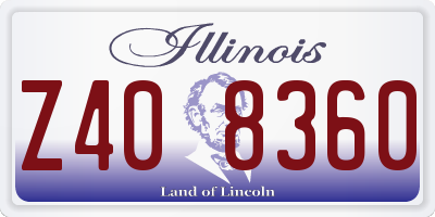 IL license plate Z408360