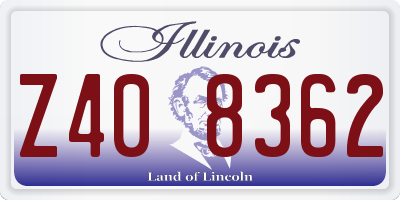 IL license plate Z408362