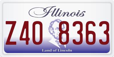 IL license plate Z408363