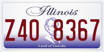 IL license plate Z408367