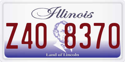 IL license plate Z408370