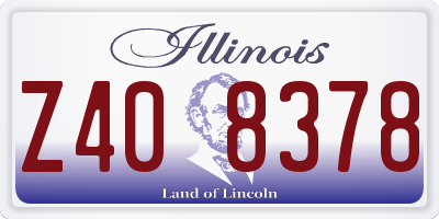 IL license plate Z408378