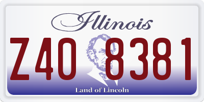IL license plate Z408381