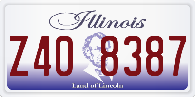 IL license plate Z408387