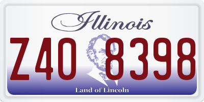 IL license plate Z408398