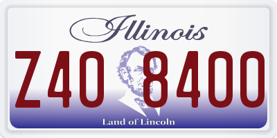 IL license plate Z408400