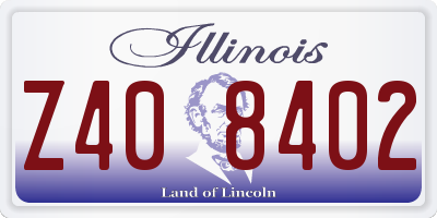 IL license plate Z408402