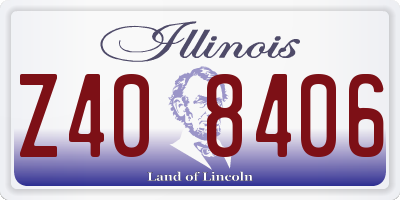 IL license plate Z408406