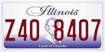 IL license plate Z408407