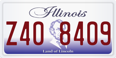 IL license plate Z408409