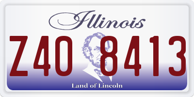IL license plate Z408413