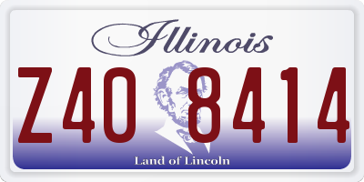 IL license plate Z408414