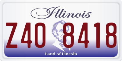 IL license plate Z408418