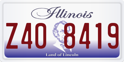 IL license plate Z408419