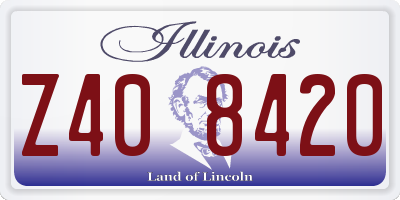 IL license plate Z408420