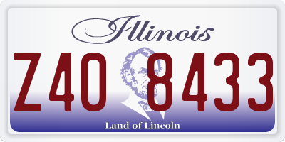 IL license plate Z408433