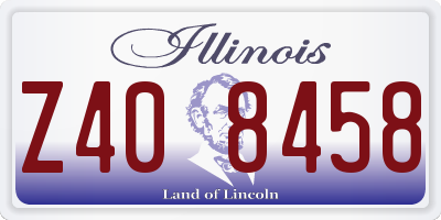 IL license plate Z408458