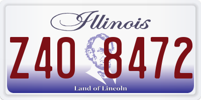 IL license plate Z408472