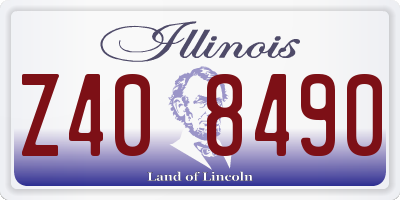 IL license plate Z408490