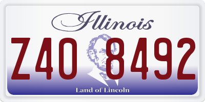IL license plate Z408492
