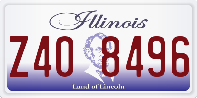 IL license plate Z408496