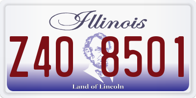 IL license plate Z408501