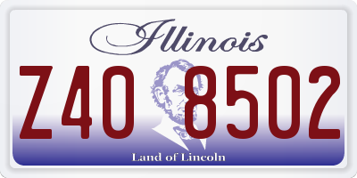 IL license plate Z408502