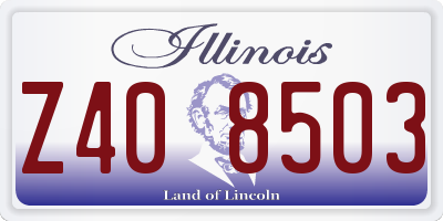 IL license plate Z408503