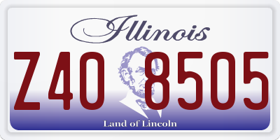 IL license plate Z408505