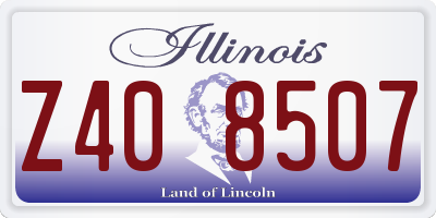 IL license plate Z408507