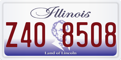 IL license plate Z408508