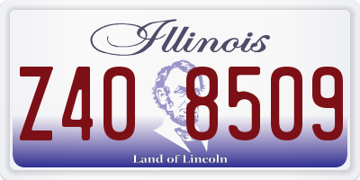 IL license plate Z408509