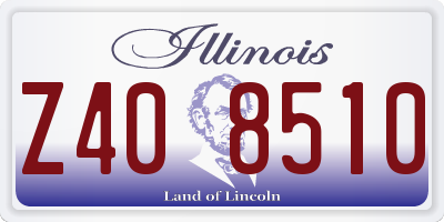 IL license plate Z408510