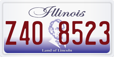 IL license plate Z408523