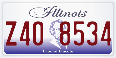 IL license plate Z408534
