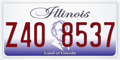 IL license plate Z408537