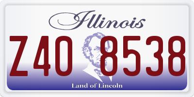 IL license plate Z408538