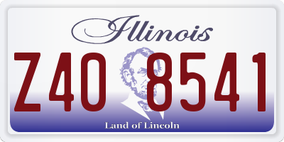 IL license plate Z408541