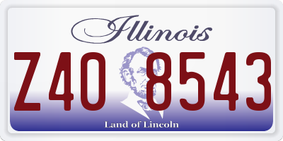 IL license plate Z408543